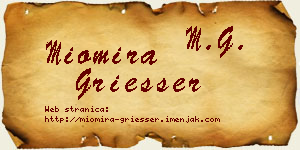 Miomira Griesser vizit kartica